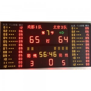 LDK sports equipment electronic digital display board led scoreboard with shot clock for basketball