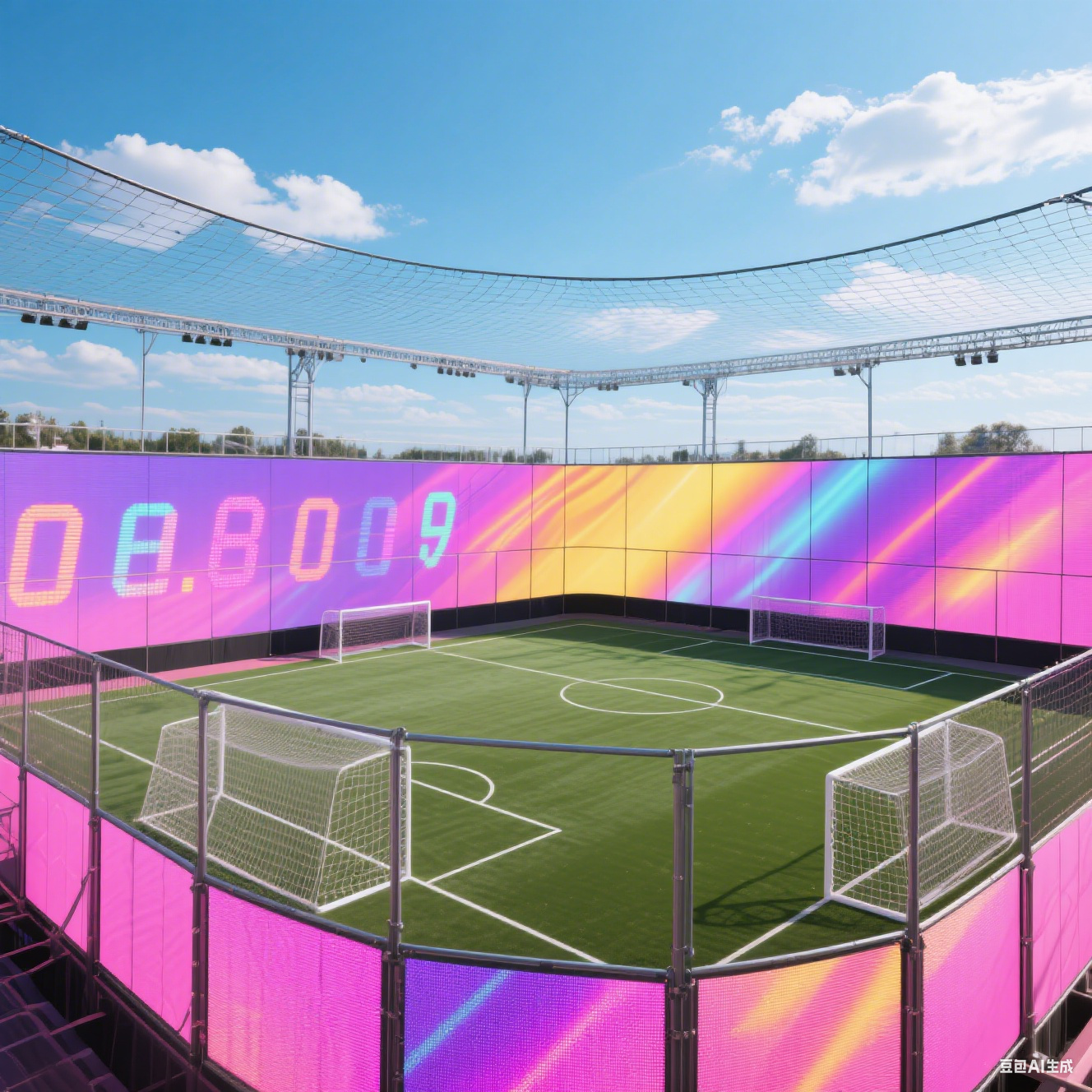 Customize LED Soccer Field for Sale Football Court LED Football Stadium Soccer Cage