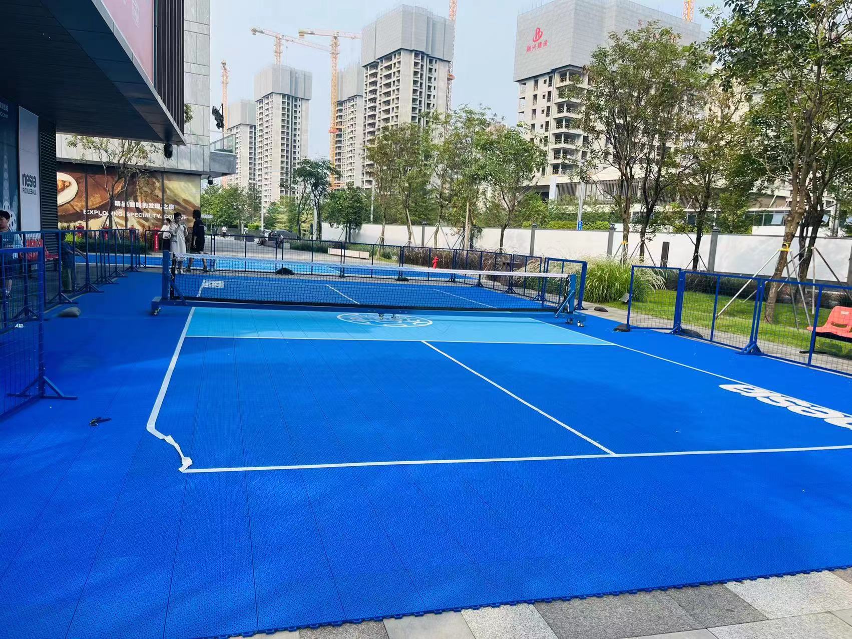 Outdoor Pickleball Court with Durable Surface and Steel Structure