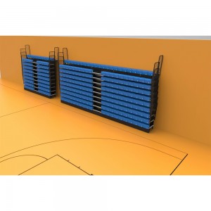 China manufacturer Retractable seating system gym bleachers outdoor telescopic grandstand for Basketball sports center