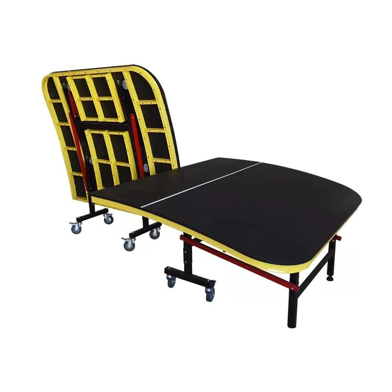 LDK Fold Soccer Table Football Table Tennis Table Safety Black Color