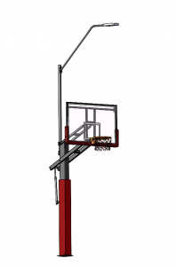 Outdoor Adjustable Portable Basketball Hoop Stand With Solar Light System