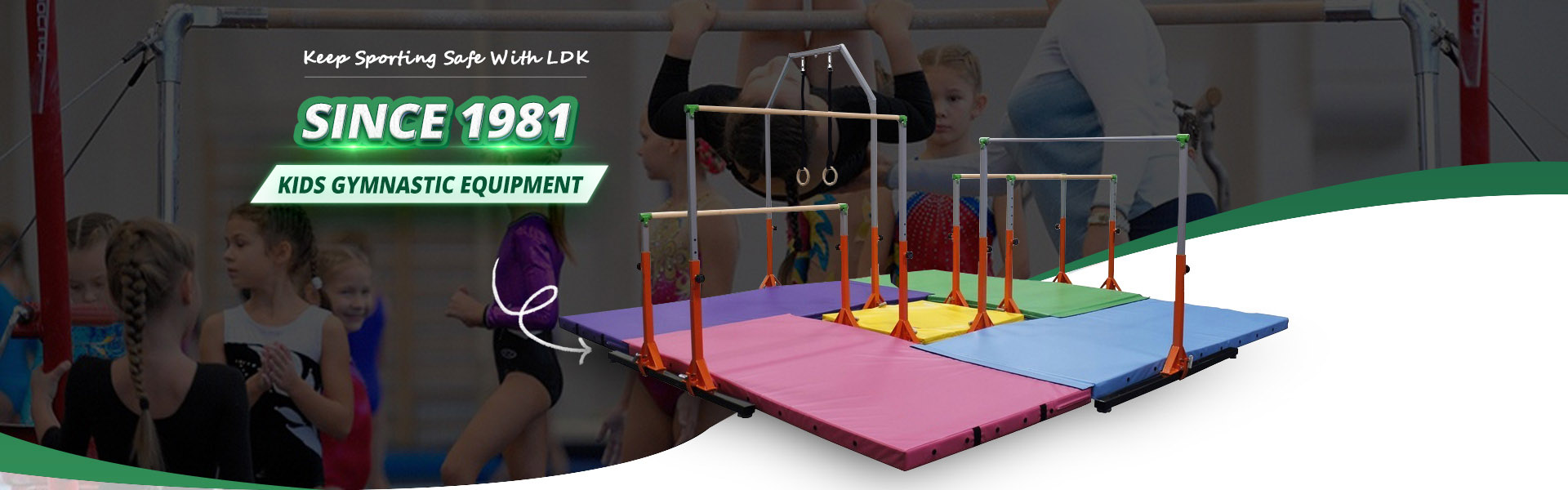 Adjustable 1.3-1.7m horizontal bar gymnastics equipment for kids