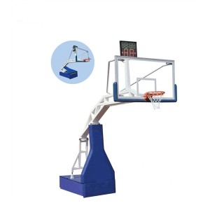 Di dalam Portable Perlawanan Hydraulic Equipment Basketball Hoop Stand