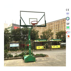 Tempered Glass Backboard Outdoor Exercise Basketball Stand for Youth