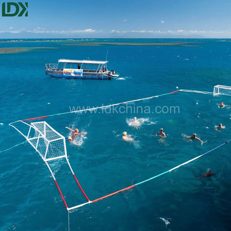LDK Sports Equipment Custom Portable Floding Inflatable Water Football Goal Soccer Goals Inflatable Water Polo Goals