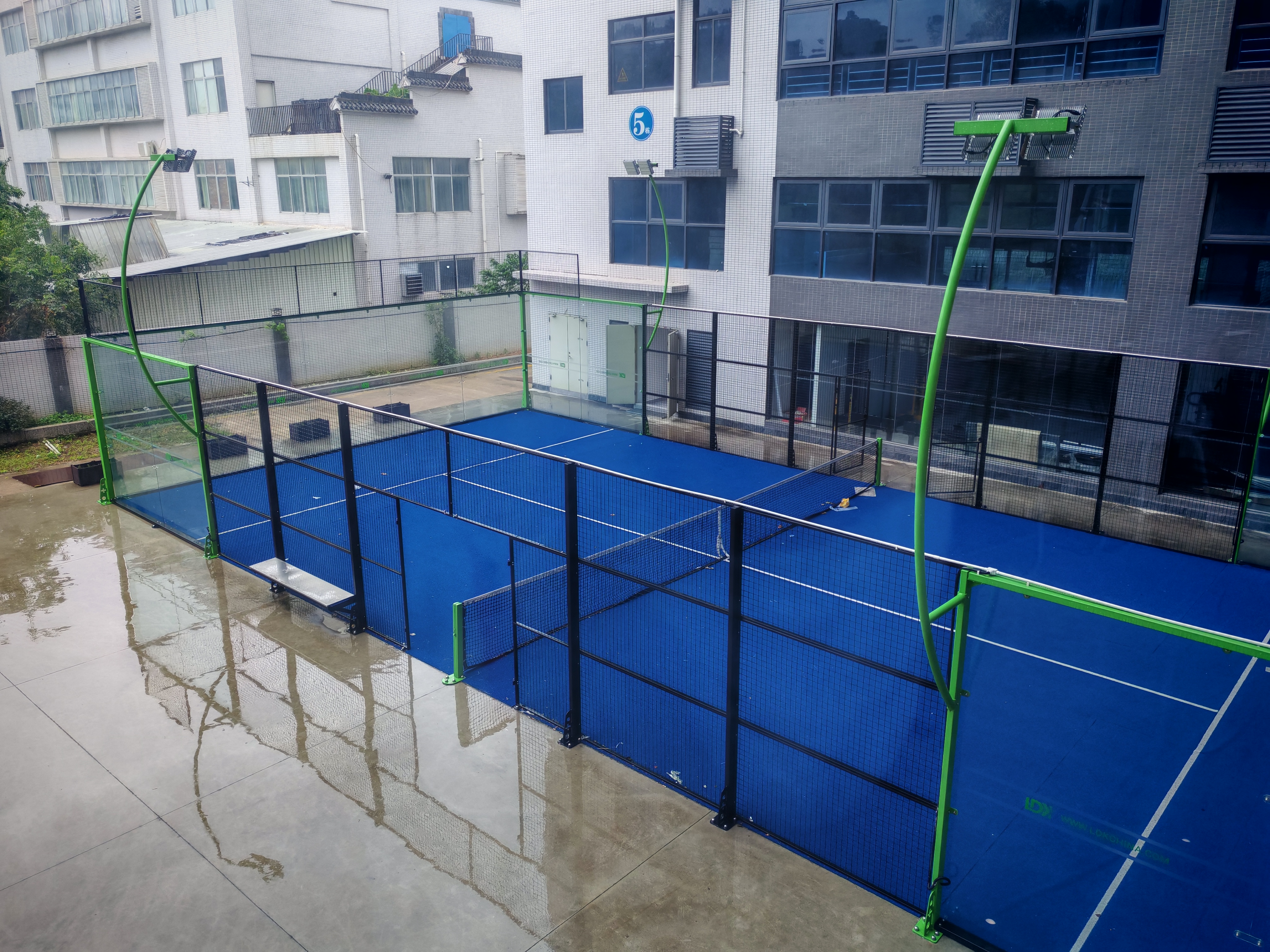 Multi-Purpose Outdoor Sports Field Steel and Glass Paddle Tennis Court Equipment