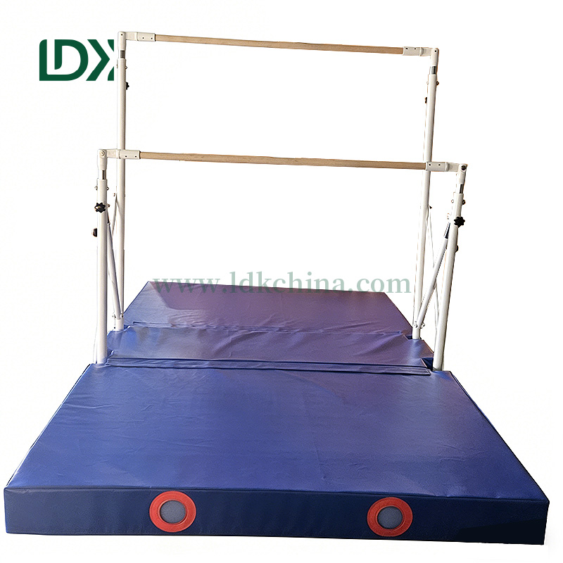 No Cable Home Use Uneven Bar Gymnastics Equipment Uneven Bars Sponge High jump Pole Vault Mat