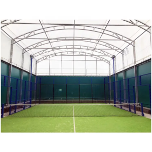 LDK Good Price Panoramic Padel Tennis Courts with roof artificial grass Tennis Court for Sale